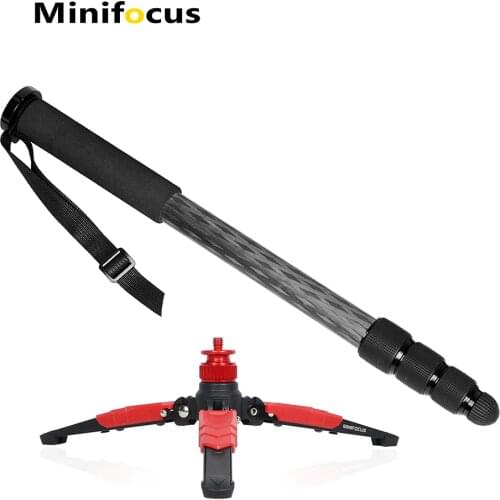 Minifocus Carbon Fiber Camera Monopod Professional Telescopic Video Monopods Base Tripod for DSLR Cameras Camcorders Gimbals