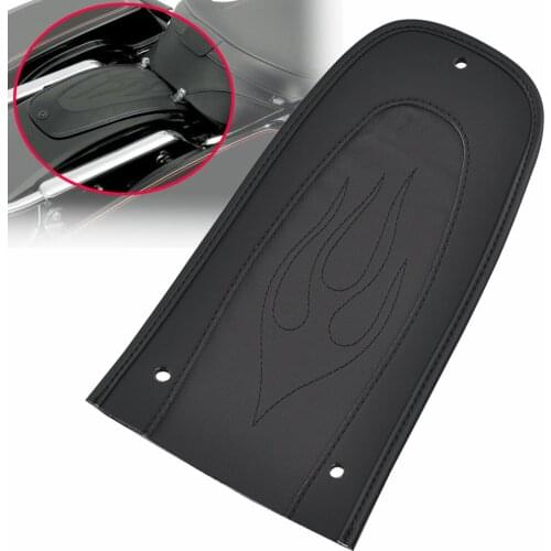 Motorcycle Black Leather Flame Solo Seat Rear Fender Bib Cover Cushion For Harley Sportster XL 1200 883 XL1200 XL883 2004-2017