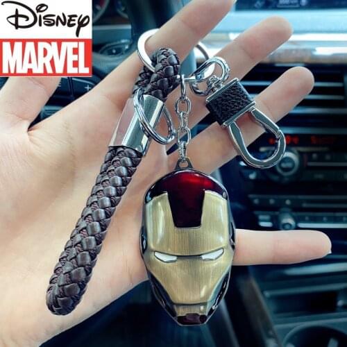 2021 New Disney Avenger Key Chain High-end Fashion Creative Leather Rope Shield Car Key Chain Pendant Bag Jewelry Gift