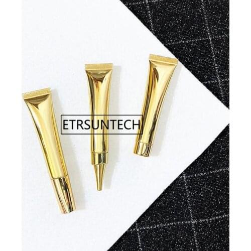 New Style 10ml Empty Gold Plastic Tube Bottles Top Grade Eye Gel Empty Cosmetic Containers F1765