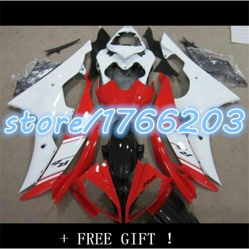 ABS Fairing For YZFR6 2008 2009 2010 2011 black white red YZF-R6 2008-2011 black-R6 08 09 10 11 YZF R6 08-11 BBF