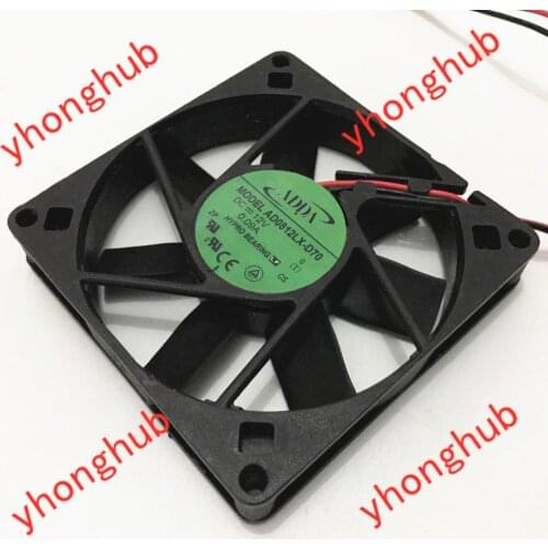 ADDA AD0812LX-D70 DC 12V 0.09A 2-wire 80x80x15mm Server Cooling Fan