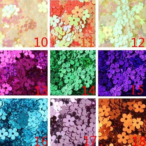 50g 7mm Flower Flat Centre Hole Loose Sequin Paillette Sewing,Wedding Craft DIY Garment Accessory 7 Colors Available