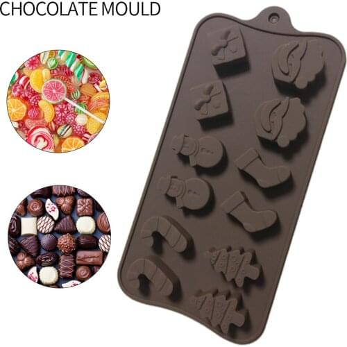 DIY Silicone Chocolate Mould Candy Baking Mold Cookies Cake Decorating Tool Big Digital Color Random