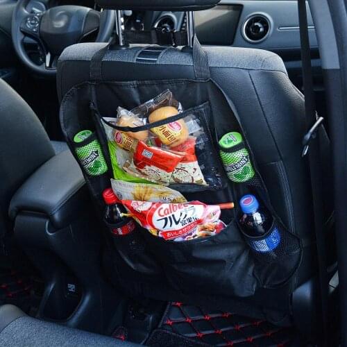 Universal Car Seat Back Storage Bag Organizer Oxford Cloth 6 Pocket Storage Organizer Hanging Kick Mats Auto Accessories