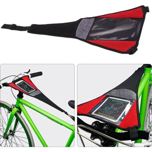 Bike Sweatband With Phone Pouch Sweat Absorb Cover Net Cycling Riding Trainer Indoor Sports Frame Guard Road Gymnasium Tape