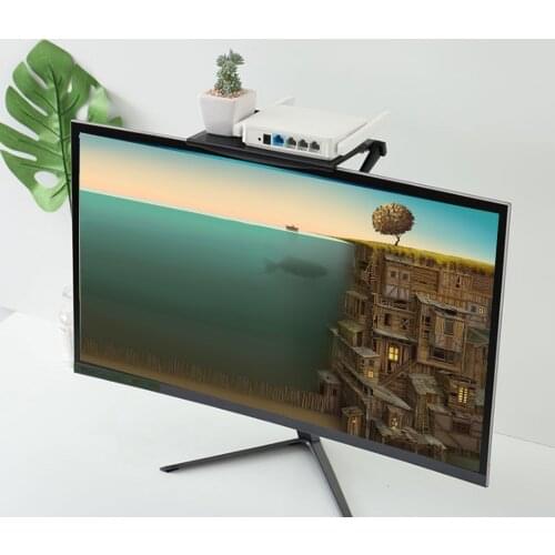 Screen Top Shelf TV Top Storage Bracket Adjustable Monitor Top Shelf for Cellphone Stand Media Boxes Router Game Console Popular