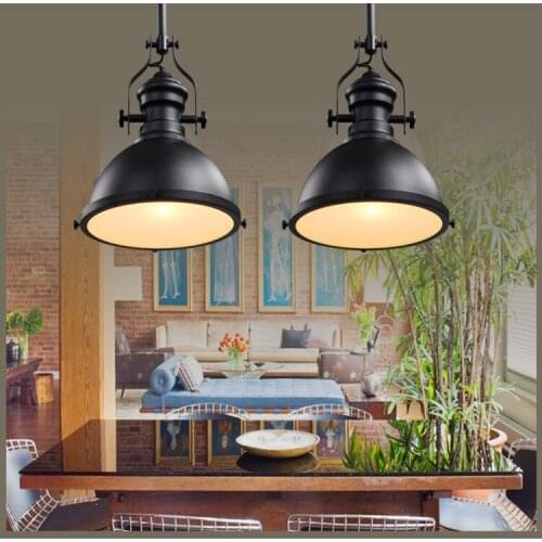 Vintage Pendant Lamp Bulbs American Style Light Retro Pendant Iron Lights Industrie Hanglampen Hotel Bar Light S Hangen deco