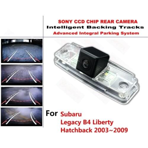 For Subaru Legacy B4 Liberty Hatchback 03~09 Intelligent Dynamic Trajectory Rear View Reverse Backup Tracks Camera Waterproof
