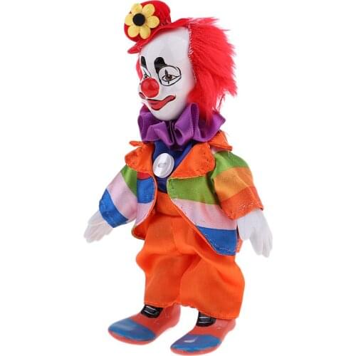 Funny Clown Doll with Colorful Costume Halloween Gift Party Decoration