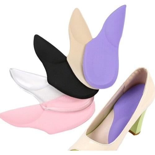 1 Pair Gel Massage Thick Flat Foot Arch Pad Heel Pad Non-slip High Heel Pad Heel Pad