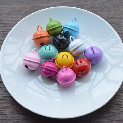 10PCS Random Color Pet Collar Bells Metal Cat Bells Pendants Pet Bells Pet Collar Bells Accessories Candy Color Bells Legendog