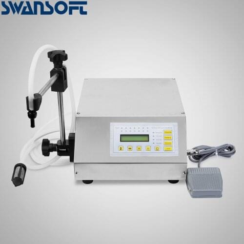 SWANSOFT Digital Control Pump Liquid Filling Machine LCD display mini Portable Electric perfume Water drink milk bottles filler