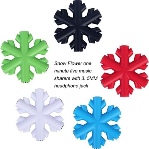 Earphone Audio Splitter 6 Ports 3.5mm Audio Cables Adapters 1 Male to 1 2 3 4 5 Female 5 Ways Port Aux Music Sound Output Cables