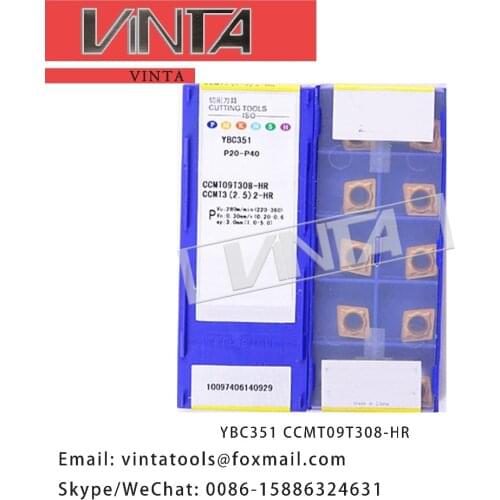 Free shipping high quality 10pcs/lots YBD151 YBC251 YBD102 YBC351 YBD152 YBC252 YBC152 CCMT09T308-HR cnc carbide turning inserts