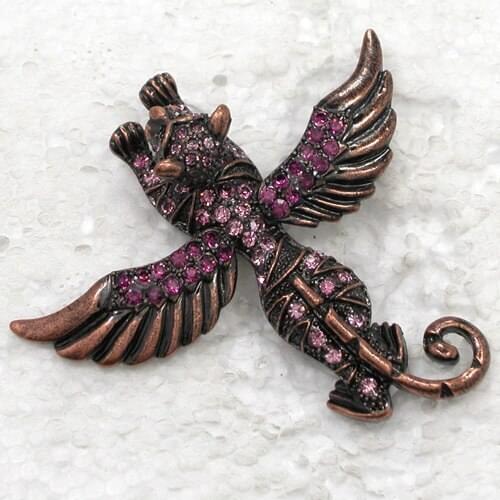 Crystal Rhinestone brooch Leopard Pin brooches C782 D3