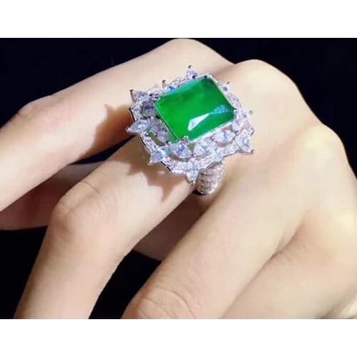 Amorita boutique 925 silver square design fashion delicacy ring