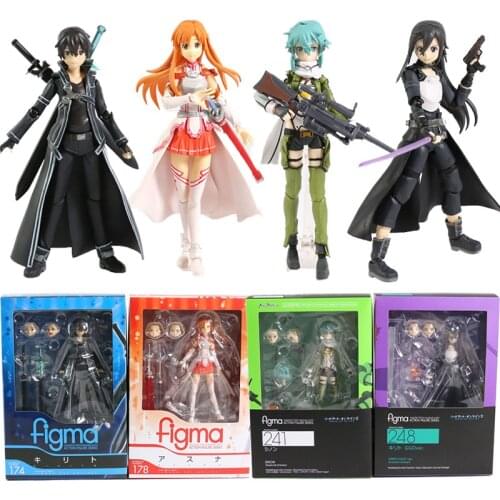 Figma Sword Art Online Kirito 174 Asuna 178 Sinon 241 Non-Scale ABS & PVC Action Figure