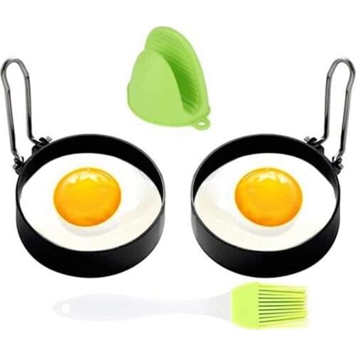 Hot Egg Rings Frying - Round Egg Cooker Rings for Cooking - Non Stick Mold Shaper Circles for Fried Egg McMuffin Sandwiches