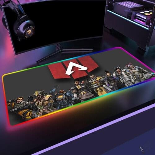 Apex Legends Mouse Pad Kawaii Gaming Accessories RGB Gamer Keyboard for Compass Backlight Pc Gamer Complete Desk Mat Rug Varmilo