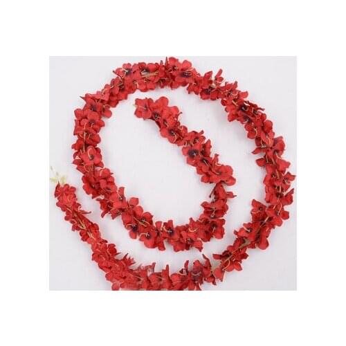 Simulation Hydrangea vine simulation violet Chlorophytum wall hanging flower Wisteria string vine wedding decoration false flowe