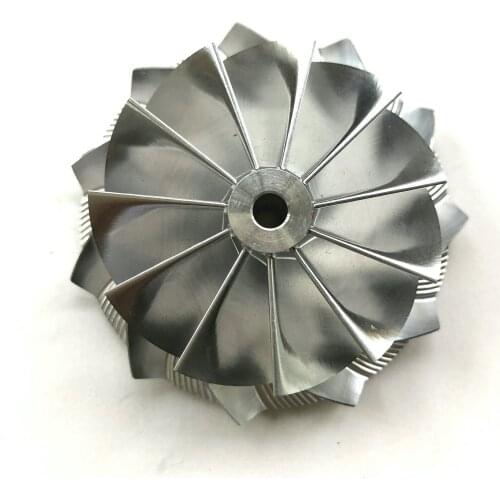 K04 48.50/61.00mm 11+0 blades Performance Turbo Billet compressor wheel/Aluminum 2618/Milling wheel for turbocharge Cartridge