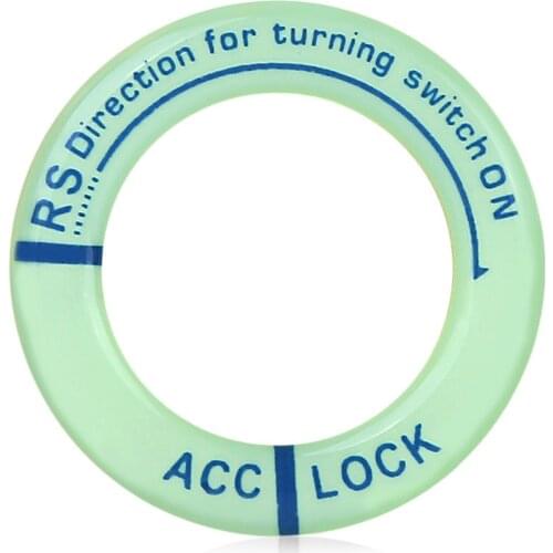 Car Ignition Switch Cover Auto Accessories Car Stickers Circle Light Decoration Luminous Sticker for Auto Motorcycle Car Styling