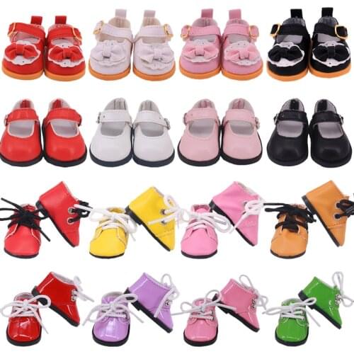 5cm Cute Bowknot Fashion Doll Shoes A Variety of Colors and Styles Leather Shoes For 14.5 Inch Wellie Wishers Doll&EXO Doll