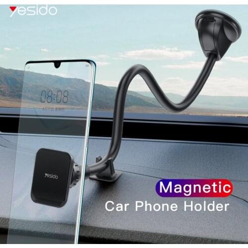 Yesido Magnetic Windshield Sucker Car Phone Holder For iPhone X 11 Pro Long Arm Holder For Phone In Car Smartphone Stand