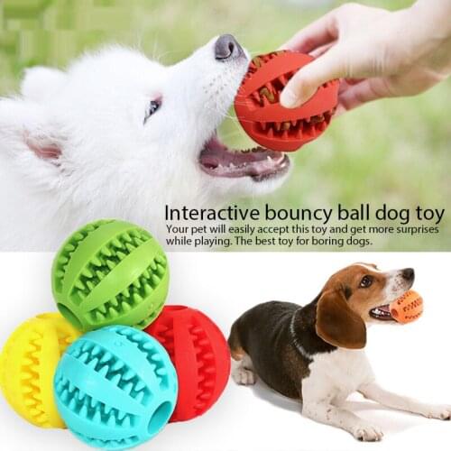 Soft Pet Dog Toys Toy Funny Interactive Elasticity Ball Dog Chew Toy For Dog Tooth Clean Ball Food Extra-Tough Rubber Ball Dog
