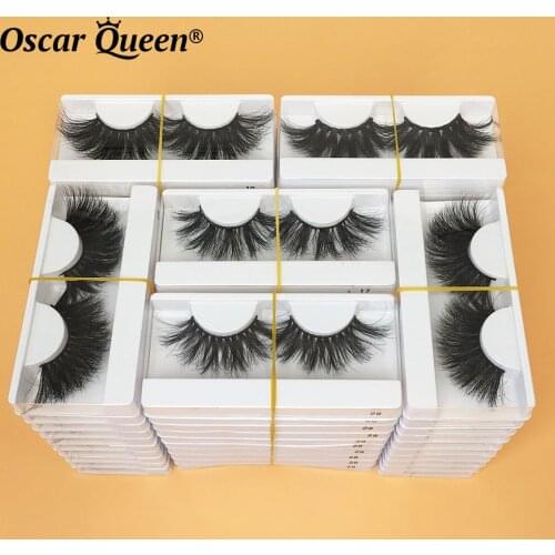 25mm Mink Lashes Fluffy Wholesale False Eyelashes Box Package 3D Mink Lashes Bulk Makeup Volume Fake Eyelash Extension Supplies