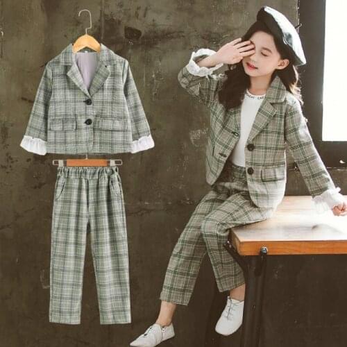 New Arrivals 2019 Autumn Kid Girl Clothes 2019 Fashion Long Sleeve Outwear+Pants 2Pcs Clothing For Girls Children Outfit Set