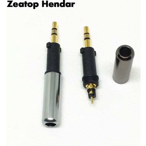 4Pcs New 2.5mm 3Pole Stereo Male Jack Male Audio Plug Soldering Cable Adapter Audio DIY Connectors for Sennheiser Headphone