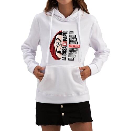 La Casa De Papel Hoodies TV Series Money Heist Men Women Unisex Sweatshirts Paper House Pullover Loose Plus Size Hoody Coat