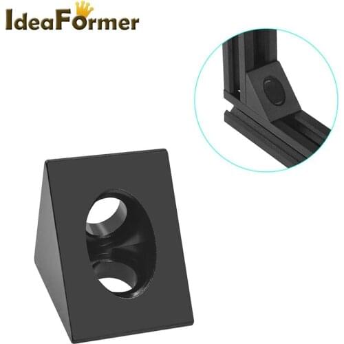 2/4pcs/lot V-slot Black Angle Corner Connector 90 degree Angle Bracket for openbuilds CNC mill 3D printer DIY parts