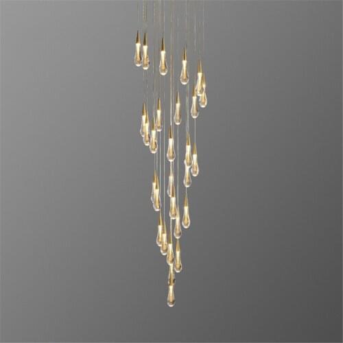 Vintage Cyrstal Luxury Pendant Lamp Gold Plating Kitchen Hotel Hall Nordic Home Light Hanging Lamp Bedroom Lamp Villa Lighting
