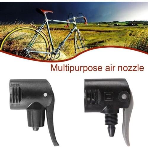 Air Pump Air Nozzle Bicycle Air Pump Clip Multi-function Double Valves Design Multi-purpose Air Nozzle
