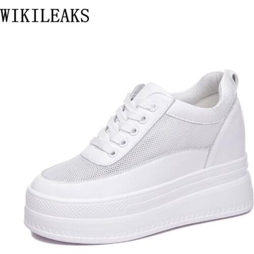 Platform 2021 Fashion Women Wedges Shoes for Women Genuine Leather Barefoot Shoes Women Leather Casual Shoes Zapatillas De Mujer