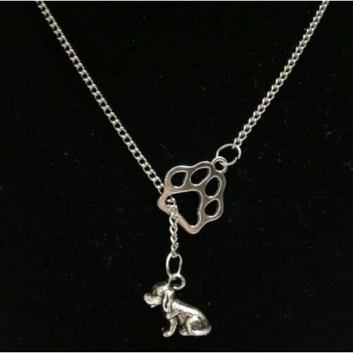 1pcs/Lot Fashion Vintage Infinity Symbol Connections Cat/Dog Paw&Lovely My Dog Charms Pendant Necklace 23