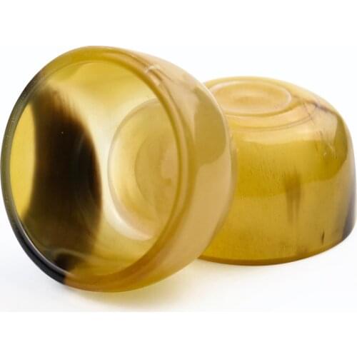 1PC Natural Horn Mini Bowl Drinking Tea Wine Bowl Soy Sauce Dish Seasoning Soup Decorative Bowl Restaurant Kitchen Tableware