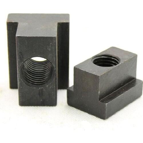 2pcs M6 M8 M10 M12 M14 M16 45# steel T-nut sleeve T-type block T-slot plate nuts sleeves