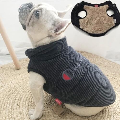 2021 Pet Dog Clothes Winter Jackets Suit Warm Fleece Vest Velet Small Dog Motorcycle Waistcoat Coat Clothing Coats Pets Supplies