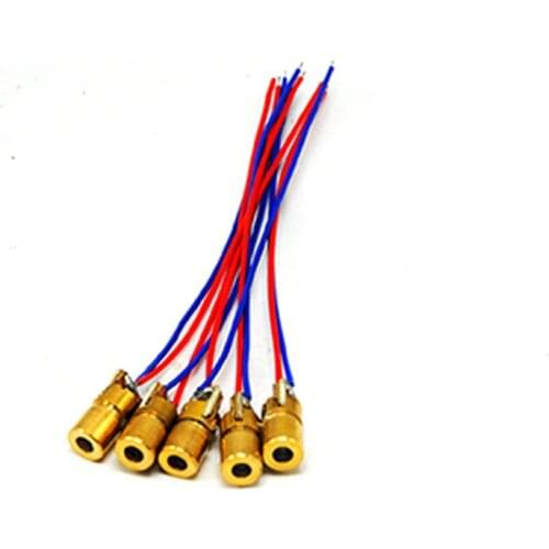 5pcs Mini 3mw-5mW 650nm Red Laser Module Dot Diode LED Lights 5V 6x10mm