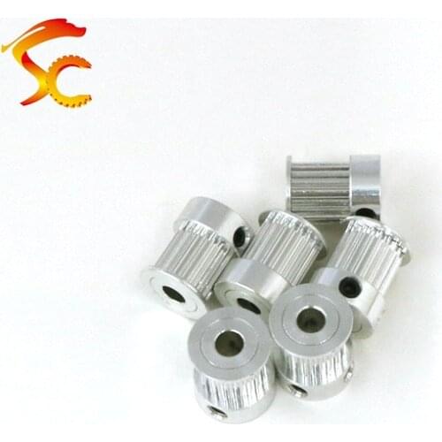 5pc 3D Printers Parts printer pulley GT2 20 teeth bore 5mm 2GT 20teeth timing pulley fit for GT2 belt width 10mm
