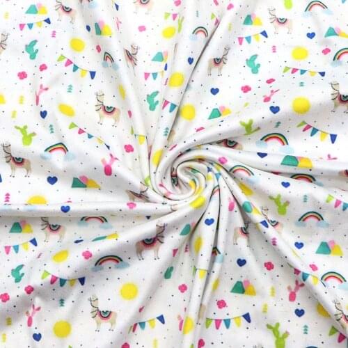 50*150cm Flower Guinea pig 4 Ways Stretch Double Brushed Poly knit Fabric For Sewing DIY Clothes Quilting Bedding,c10746