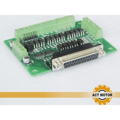 ACT Motor 6Axis Interface Board ( Breakout Board DB25) Adapter CNC Router Mill Cut Engraving Laser Printer
