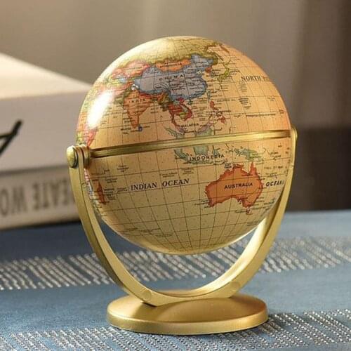 Home Decor Accessories Retro World Globe Learning World Map Globe Desk Decoration Accessories Globe Geography Kids Education