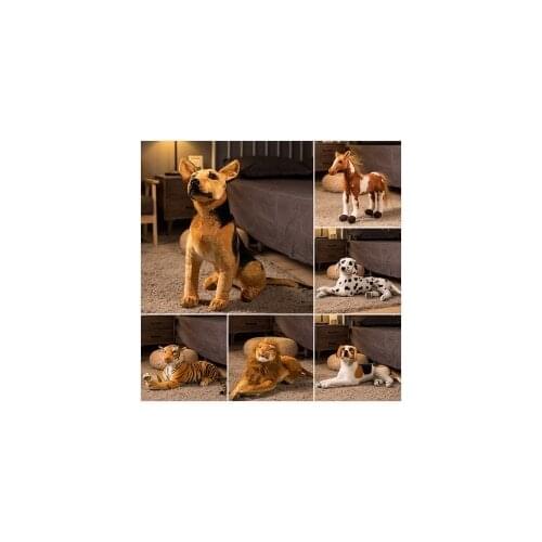 Free Shipping 2019 Popular Good Quality Lion Tiger Dog Stuffed Doll Plush Simulation Animal TOYS 30cm-60cm On Sale