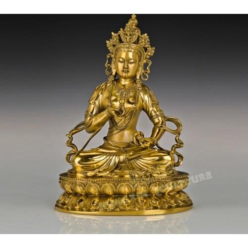 Buddhist Vajra Sattva Copper Figurine Statue Classical Famous India Religious Brass Sculpture for Decoration Gift