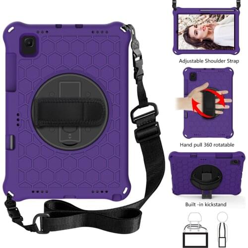 For Samsung Galaxy Tab A7 10.4" T500/T505 S5E 10.5 " 2019 T720 Non-toxic Kids Safe Shockproof Honeycomb Tablet Case w/kickstand